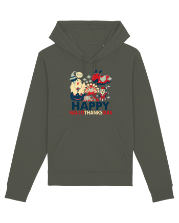 Halloween Thanksgiving si Craciunul. Design retro 3 in 1 Khaki