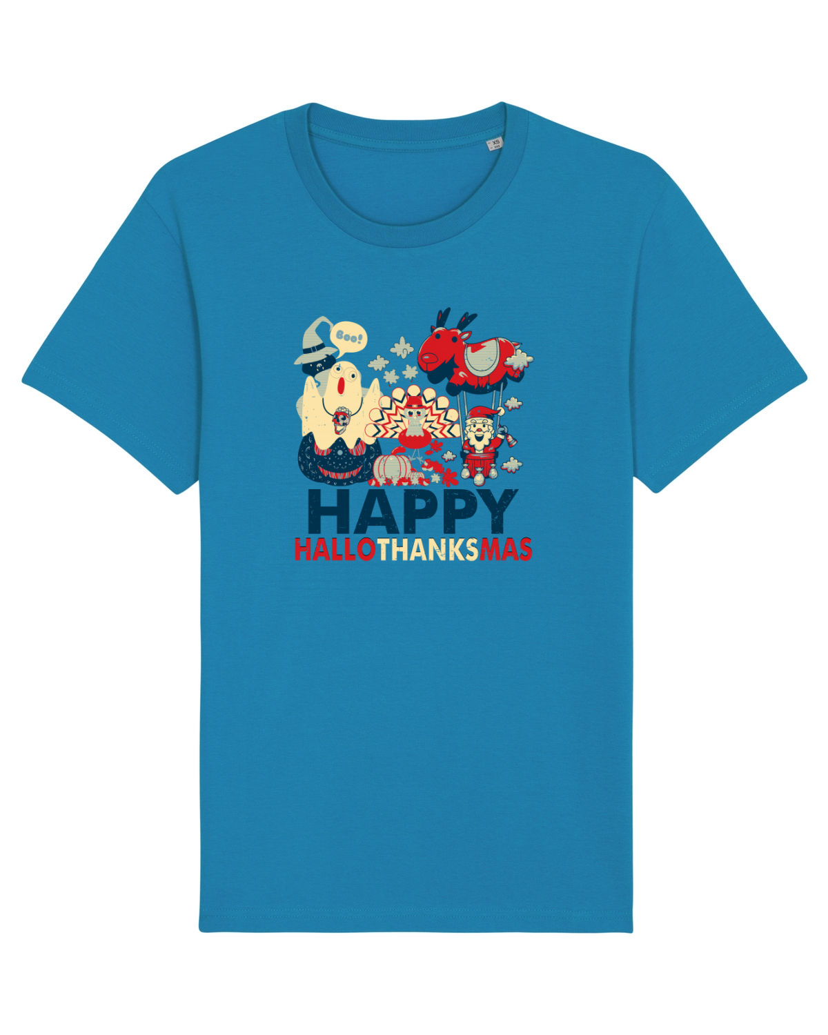 Tricou mânecă scurtă Unisex Rocker Azur