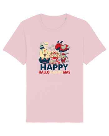 Halloween Thanksgiving si Craciunul. Design retro 3 in 1 Cotton Pink