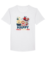 Halloween Thanksgiving si Craciunul. Design retro 3 in 1 Tricou mânecă scurtă guler larg Bărbat Skater