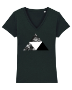 Cigarette Tricou mânecă scurtă guler V Damă Evoker