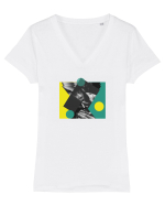 Smoking Girl Tricou mânecă scurtă guler V Damă Evoker