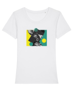 Smoking Girl Tricou mânecă scurtă guler larg fitted Damă Expresser