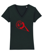 Vinyl Tricou mânecă scurtă guler V Damă Evoker