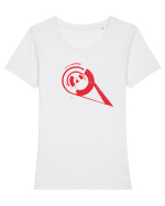 Vinyl Tricou mânecă scurtă guler larg fitted Damă Expresser