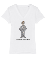 Sunt numai ochi și urechi Tricou mânecă scurtă guler V Damă Evoker