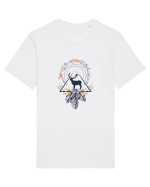 Cerb Floral Cristal Tricou mânecă scurtă Unisex Rocker