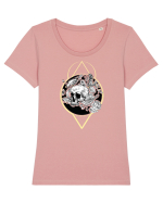 Natura Moarta Craniu Tricou mânecă scurtă guler larg fitted Damă Expresser