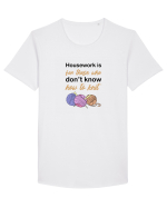 Housework is for Those Who Don't Know How to Knit Tricou mânecă scurtă guler larg Bărbat Skater