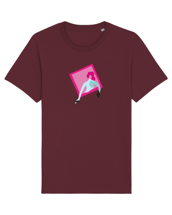 Funky Mona Lisa Burgundy