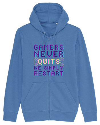 Gamers never quits Bright Blue