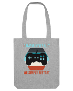 Gamers never quits Sacoșă textilă