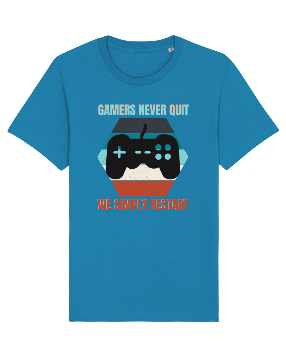 Tricou mânecă scurtă Unisex Rocker Azur