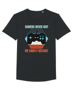Gamers never quits Tricou mânecă scurtă guler larg Bărbat Skater