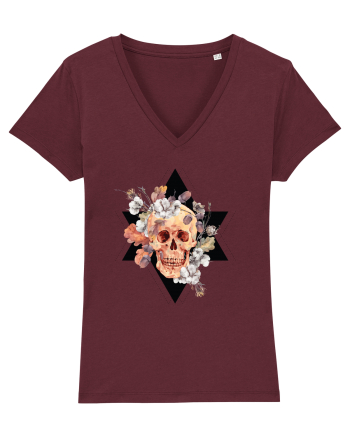 Craniu Floral in Stea Burgundy