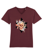 Craniu Floral in Stea Tricou mânecă scurtă guler V Bărbat Presenter