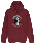 Gamers never quits Hanorac cu fermoar Unisex Connector