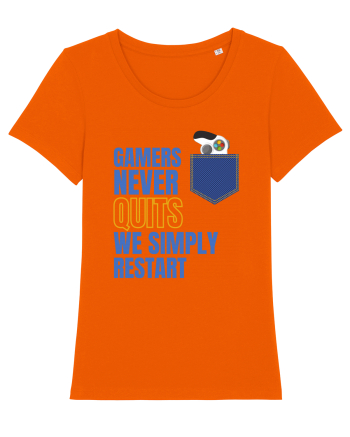 Gamers never quits Bright Orange
