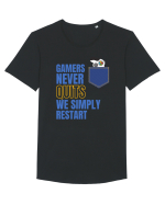 Gamers never quits Tricou mânecă scurtă guler larg Bărbat Skater