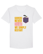 Gamers never quits Tricou mânecă scurtă guler larg Bărbat Skater