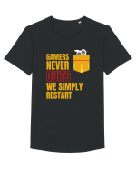 Gamers never quits Tricou mânecă scurtă guler larg Bărbat Skater