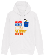Gamers never quits Hanorac cu fermoar Unisex Connector