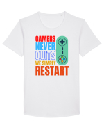 Gamers never quits Tricou mânecă scurtă guler larg Bărbat Skater
