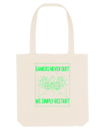 Gamers never quits Sacoșă textilă