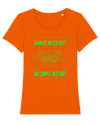Gamers never quits Bright Orange