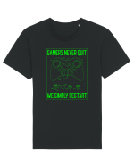 Gamers never quits Tricou mânecă scurtă Unisex Rocker