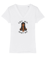 Relaxing Tricou mânecă scurtă guler V Damă Evoker