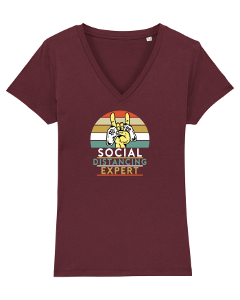 Social Distancing Expert Burgundy