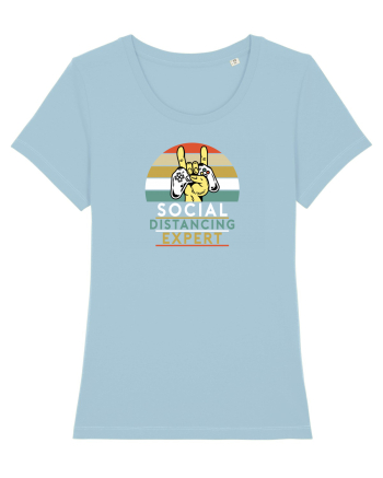 Social Distancing Expert Sky Blue