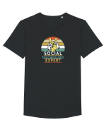 Social Distancing Expert Tricou mânecă scurtă guler larg Bărbat Skater