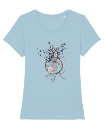 Cerb Floral in Dreamcatcher Natural Sky Blue
