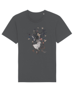 Cerb Floral in Dreamcatcher Natural Tricou mânecă scurtă Unisex Rocker