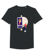 Social Life Tricou mânecă scurtă guler larg Bărbat Skater