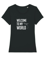 Welcome to my World Tricou mânecă scurtă guler larg fitted Damă Expresser