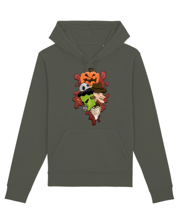 Halloween horror character heads mashup  Khaki