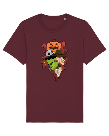 Halloween horror character heads mashup  Burgundy