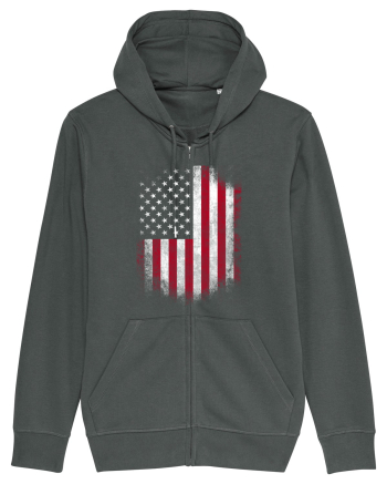 USA Flag Anthracite