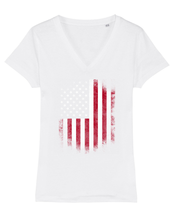 USA Flag White