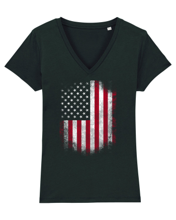 USA Flag Black