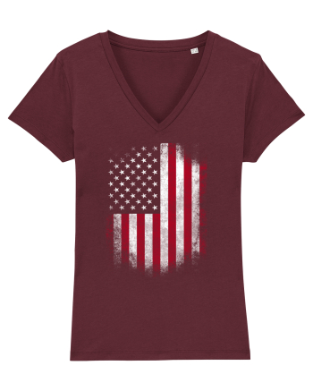 USA Flag Burgundy