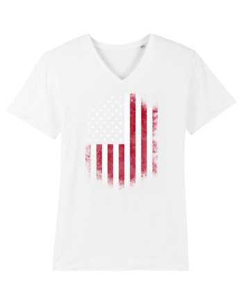 USA Flag White