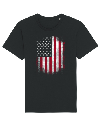 USA Flag Black