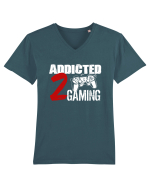 Addicted 2 gaming Tricou mânecă scurtă guler V Bărbat Presenter