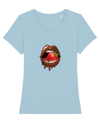 Chocolate strawberry lips Sky Blue