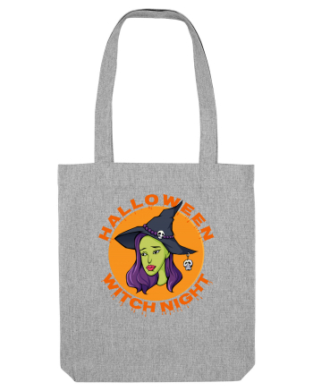 Halloween Witch Night Green Face Witch Heather Grey