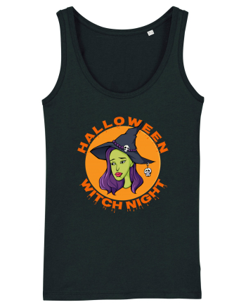 Halloween Witch Night Green Face Witch Black